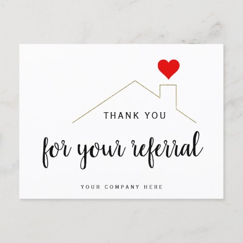 Thank You for your Referral Realty Farming Postcard