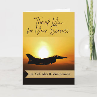 Thank You for Your Service Air Force Pilot Card
