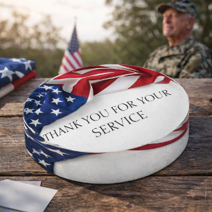 THANK YOU for your service American Flag  Paperweight