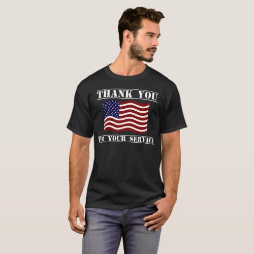Thank You For Your Service American Flag Shirt