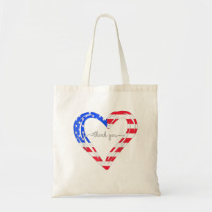 Thank You for your Service American Flag Tote Bag