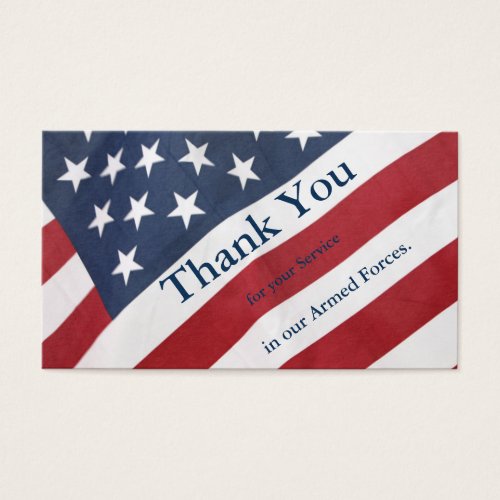 Thank you for your Service Armed Forces Card