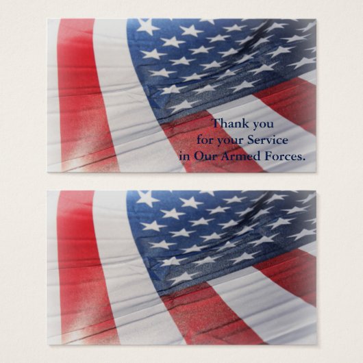 Thank you for your Service Armed Forces Card (Front & Back)