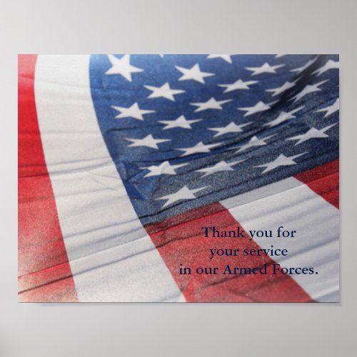 Thank you for your Service Armed Forces Poster