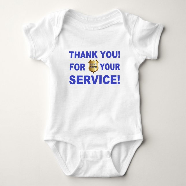 Thank You For Your Service Baby Bodysuit (Front)