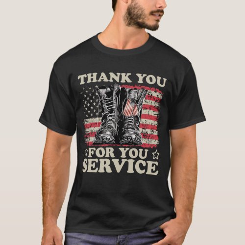 Thank You For Your Service Boot America T_Shirt