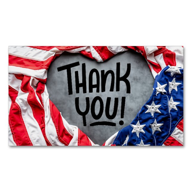 Thank you for Your Service!  Business Card Magnet (Front)