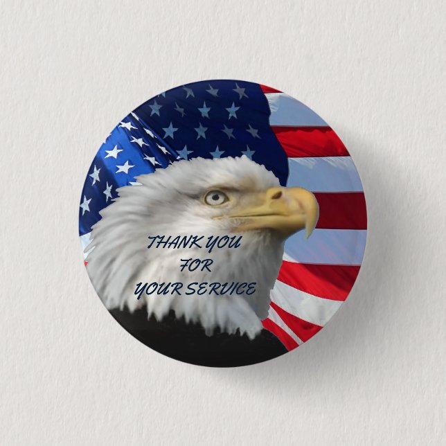 THANK YOU FOR YOUR SERVICE BUTTON (Front)