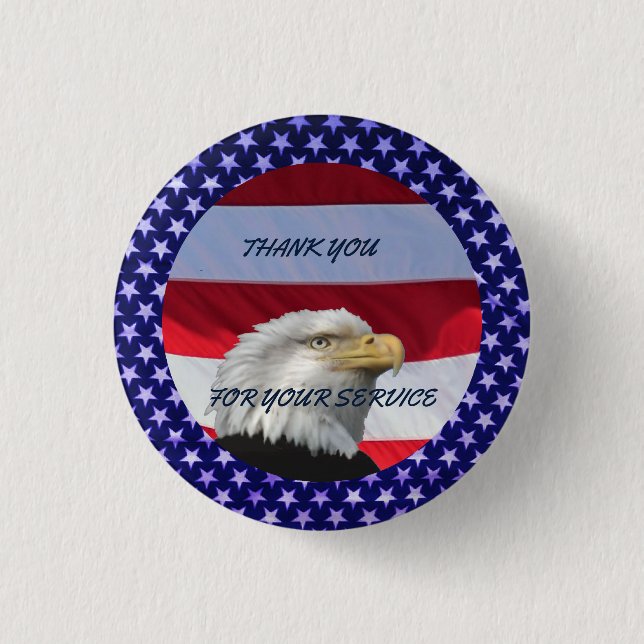 THANK YOU FOR YOUR SERVICE BUTTON (Front)