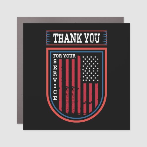 Thank You For Your Service Car Magnet