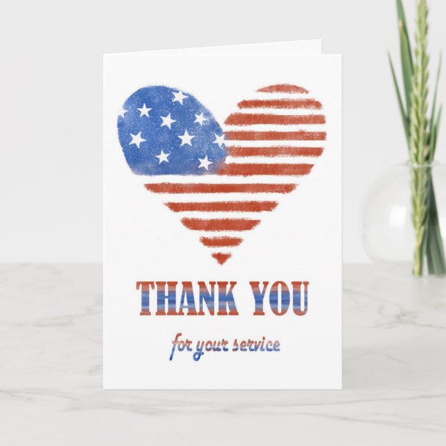 Thank you for your service card (Front)