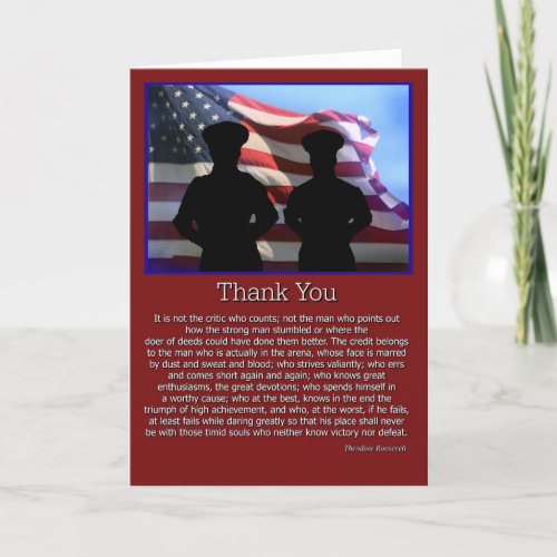 Thank You for your Service Card