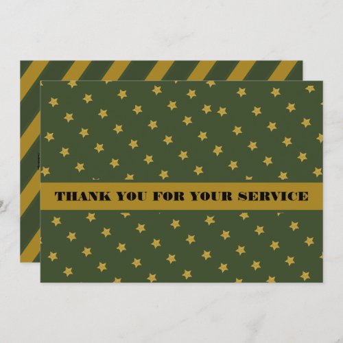 Thank You For Your Service Card