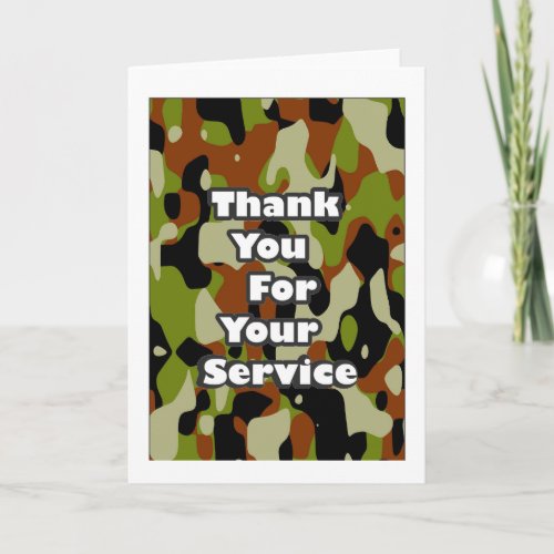 Thank You for Your Service Card