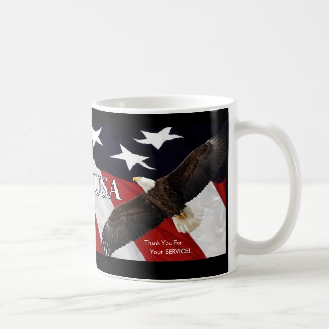 Thank You For Your Service Eagle Coffee Mug (Right)