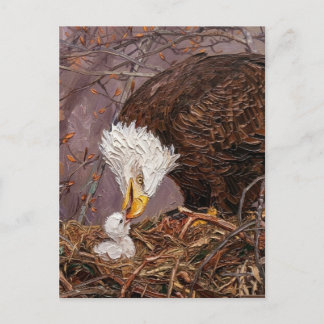 Thank You for Your Service Eagle Painterly Postcard