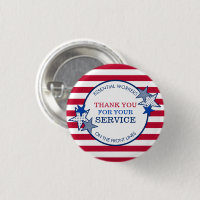 Thank You for Your Service Essential Workers Stars Button