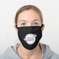 Thank You for Your Service Essential Workers USA Black Cotton Face Mask