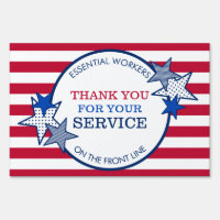 Thank You for Your Service Essential Workers USA Sign