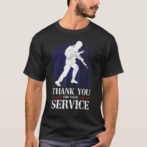 Thank You For Your Service Freedom Fathers Vetera T_Shirt