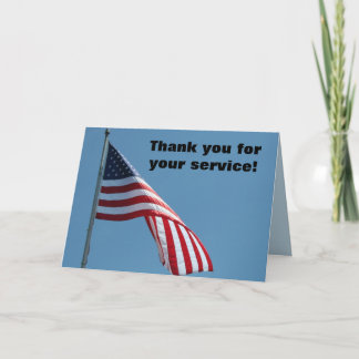 Thank you for your service!  Greeting card