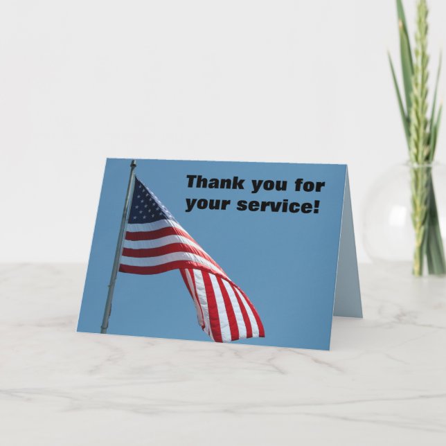 Thank you for your service!  Greeting card (Front)