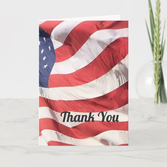 Thank You For Your Service Greetings Card (Front)
