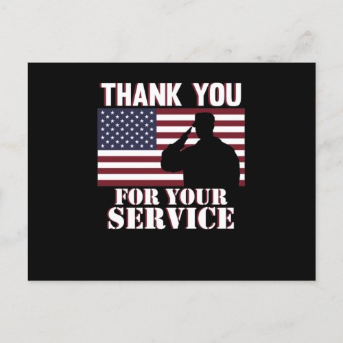 Thank You For Your Service Happy Veterans Day Announcement Postcard