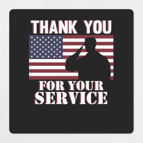 Thank You For Your Service Happy Veterans Day Labels
