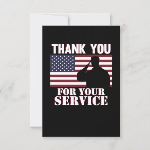 Thank You For Your Service Happy Veterans Day RSVP Card