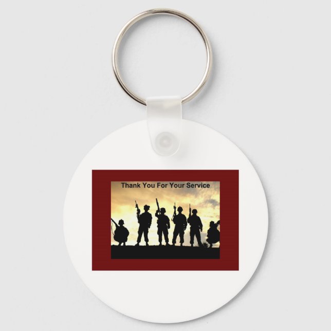 thank you for your service keychain (Front)