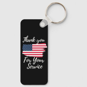 thank you for your service keychain