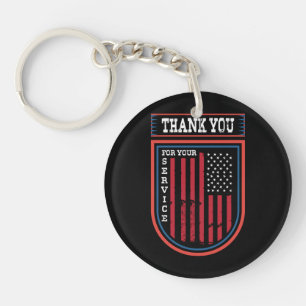 Thank You For Your Service Keychain