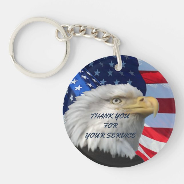THANK YOU FOR YOUR SERVICE KEYCHAIN (Front)