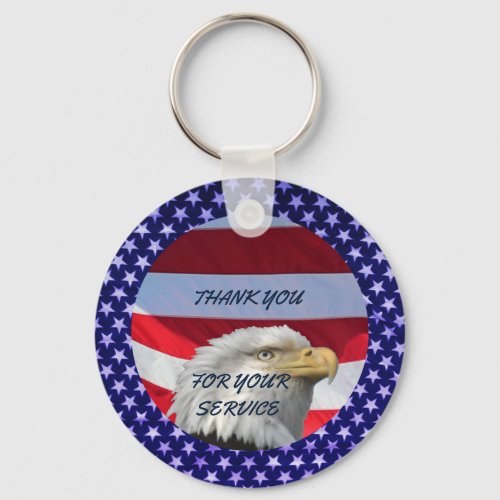 THANK YOU FOR YOUR SERVICE KEYCHAIN