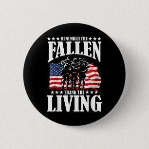 Thank You For Your Service Memorial Day  Button
