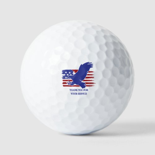 THANK YOU FOR YOUR SERVICE MEMORIAL DAY GOLF BALLS