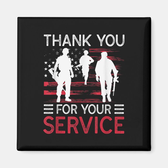 Thank You For Your Service Memorial Day  Magnet (Front)