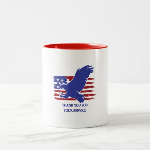 THANK YOU FOR YOUR SERVICE MEMORIAL DAY Two_Tone COFFEE MUG