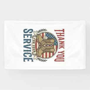 Thank You for Your Service Military Boots Shirt De Banner