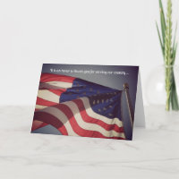 Thank You For Your Service Military Greeting Card