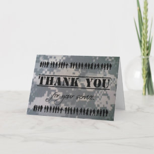 Thank You For Your Service Military Veteran Hero Card