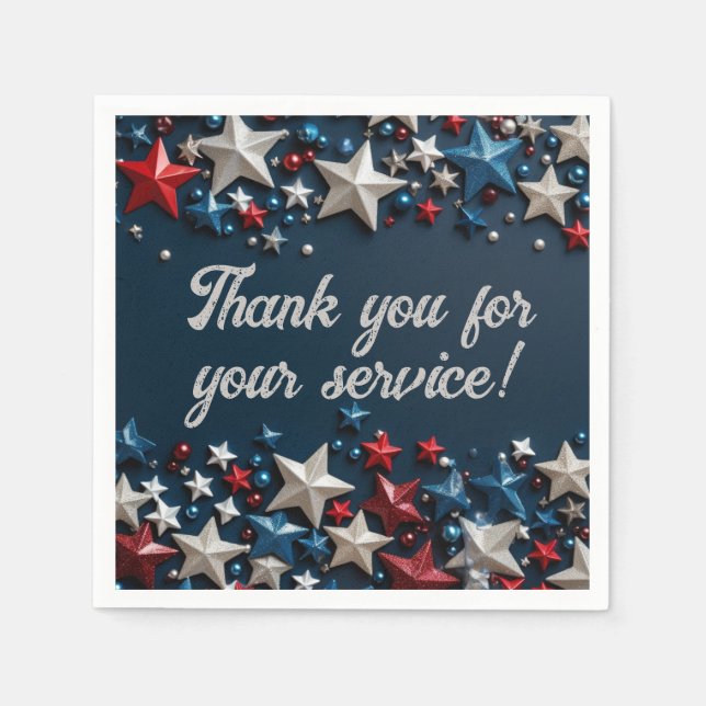 Thank you for your service napkins (Front)
