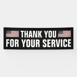 Thank You For Your Service patriotic US flag sign