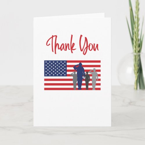 Thank You For Your Service Patriotic Veteran Card