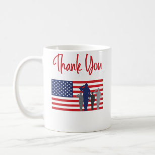 Thank You For Your Service Patriotic Veteran Coffee Mug
