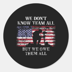Thank You For Your Service Patriotic Veterans Day Classic Round Sticker