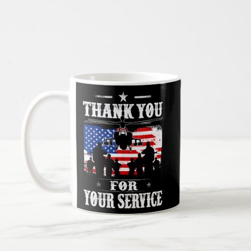 Thank You For Your Service Patriotic Veterans Day  Coffee Mug