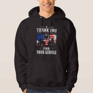 Thank You For Your Service Patriotic Veterans Day Hoodie