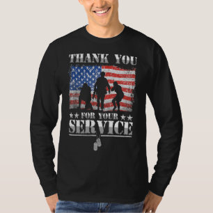Thank You For Your Service Patriotic Veterans Day T-Shirt